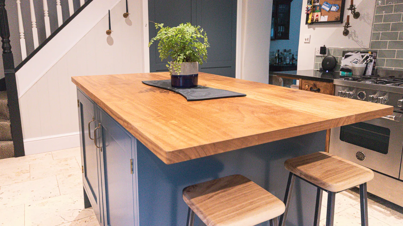 What did the blue bespoke island in Box cost?